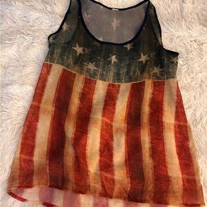 Patriotic Sheer Tank Top